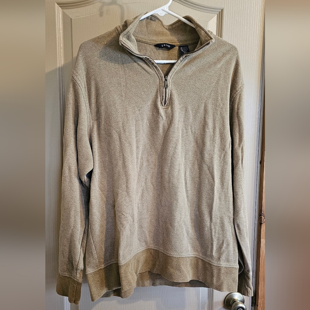 Izod Large Quarter Zip Pullover Sweater Size Large